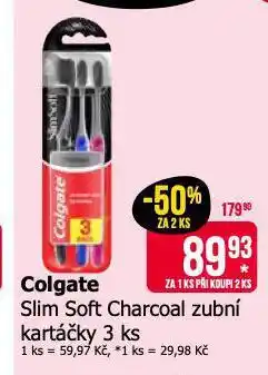 Teta Colgate slim soft charcoal zubní kartáčky nabídka