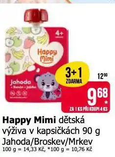 Teta Happy mimi dětská výživa v kapsičkách jahoda nabídka