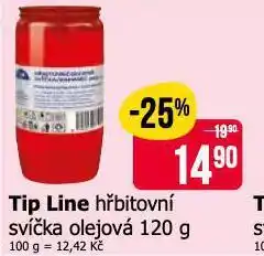 Teta Tip line hřbitovní svíčka olejová nabídka