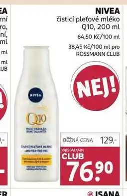 Rossmann Nivea čisticí pleťové mléko nabídka