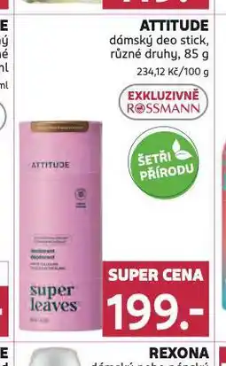 Rossmann Attitude dámský deo stick nabídka