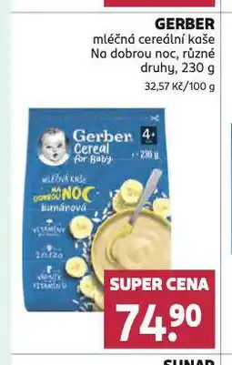 Rossmann Gerber mléčná kaše nabídka