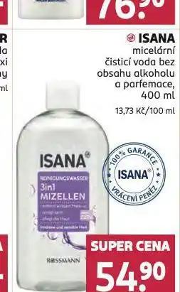 Rossmann Isana micelární voda nabídka