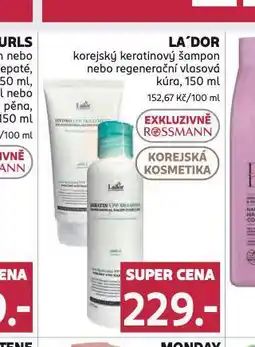 Rossmann La'dor korejský keratinový šampon nabídka