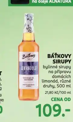 Rossmann Báťkovy sirupy nabídka