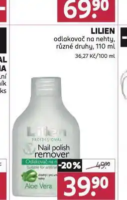 Rossmann Lilien odlakovač na nehty nabídka