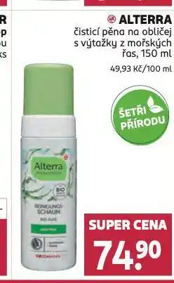 Rossmann Alterra čisticí pěna na obličej nabídka