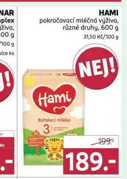 Rossmann Hami kojenecká výživa nabídka