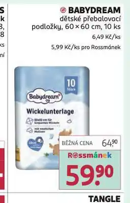 Rossmann Babydream dětské přebalovací podložky nabídka