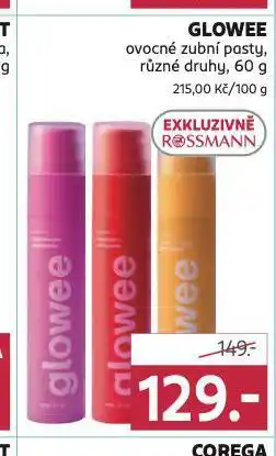Rossmann Glowee ovocné zubní pasty nabídka