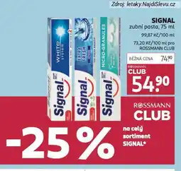 Rossmann Signal zubní pasta nabídka