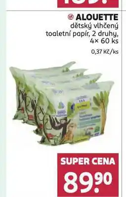 Rossmann Alouette dětský vlhčený toaletní papír nabídka