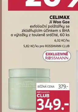 Rossmann Celimax exfoliační polštářky nabídka