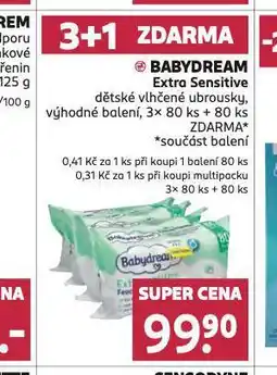 Rossmann Babydream dětské vlhčené ubrousky nabídka