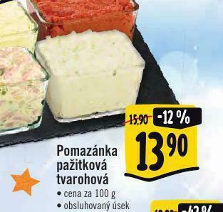 Albert Pomazánka pažitková tvarohová nabídka
