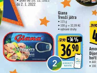 Albert Giana tresčí játra nabídka