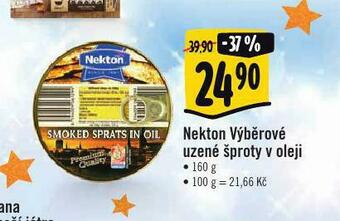 Albert Nekton výběrové uzené šproty v oleji nabídka