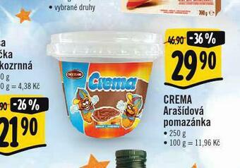 Albert Crema arašídová pomazánka nabídka