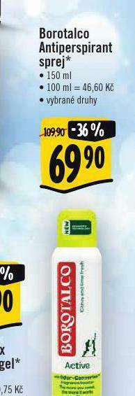 Albert Borotalco antiperspirant sprej nabídka