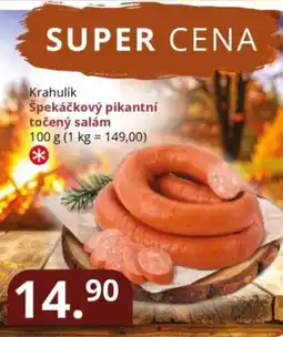 Potraviny CZ Krahulik Špekáčkový pikantní točený salám nabídka