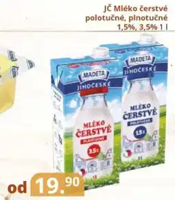 Potraviny CZ Madeta Jč Mléko čerstvé polotučné, plnotučné nabídka