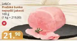 Potraviny CZ Le&Co Pražská šunka nejvyšší jakosti nabídka