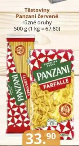 Potraviny CZ Těstoviny Panzani červené různé druhy nabídka
