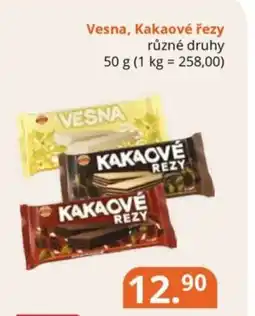 Potraviny CZ Vesna, Kakaové řezy nabídka