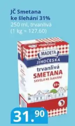 Potraviny CZ MADETA JČ Smetana ke šlehání 31% nabídka