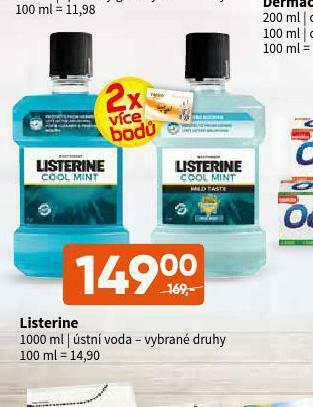 Terno Listerine ústní voda nabídka