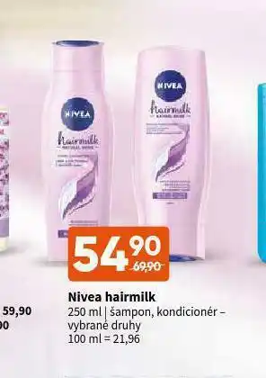 Terno Nivea hairmilk šampon, kondicioner nabídka