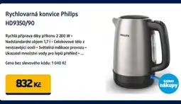 Datart Rychlovarná konvice Philips HD9350/90 nabídka