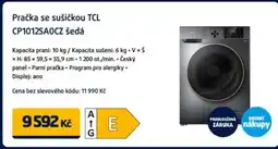 Datart Pračka se sušičkou TCL CP1012SAOCZ šedá nabídka