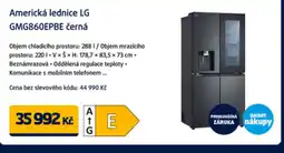 Datart Americká lednice LG GMG860EPBE černá nabídka