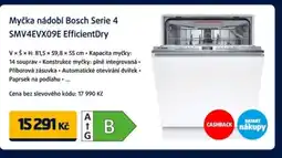 Datart Myčka nádobí BOSCH Serie 4 SMV4EVX09E EfficientDry nabídka