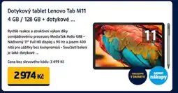 Datart Dotykový tablet Lenovo Tab M11 4 GB / 128 GB + dotykové nabídka
