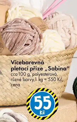 TEDi Vícebarevná pletací příze,,Sabina" nabídka