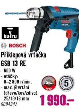 Hornbach BOSCH Příklepová vrtačka GSB 13 RE nabídka