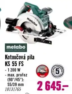 Hornbach Metabo Kotoučová pila KS 55 FS nabídka