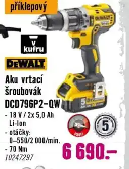 Hornbach DEWALT Aku vrtací šroubovák DCD796P2-QW nabídka