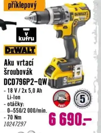 Hornbach DEWALT Aku vrtací šroubovák DCD796P2-QW nabídka