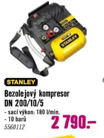 Hornbach STANLEY Bezolejový kompresor DN 200/10/5 nabídka