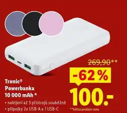 Lidl Tronic powerbanka 10 000 mah nabídka