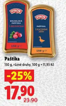 Lidl Paštika nabídka