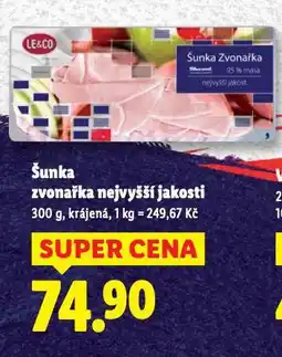 Lidl Šunka znovařka nejvyšší jakosti nabídka