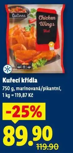 Lidl Kuřecí křidla nabídka