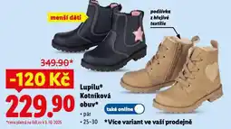 Lidl Lupilu kotníková obuv nabídka