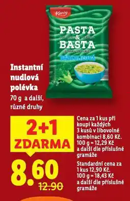 Lidl Instatní nudlová polévka nabídka