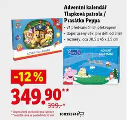 Lidl Adventní kalendár tlapková patrola nabídka