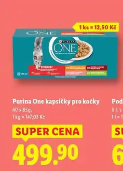 Lidl Purina one kapsičky pro kočky nabídka